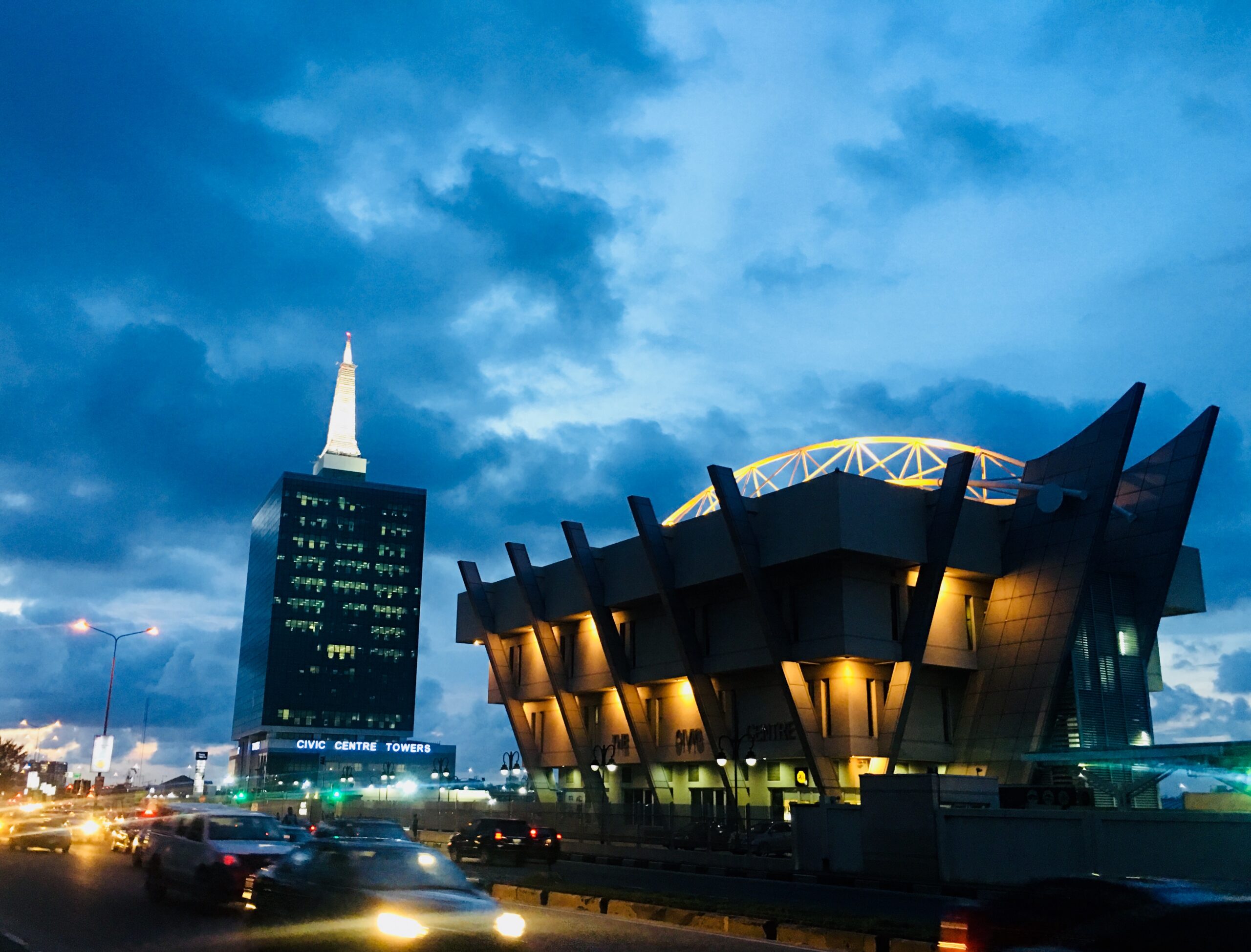 Civic_Centre_at_night,_Lagos_Nigeria