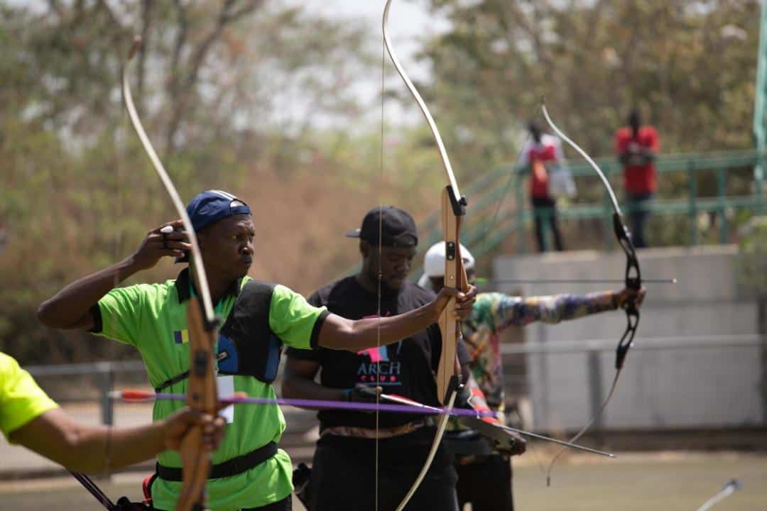 Archery Club Members Practicing