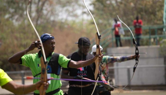 Archery Club Members Practicing