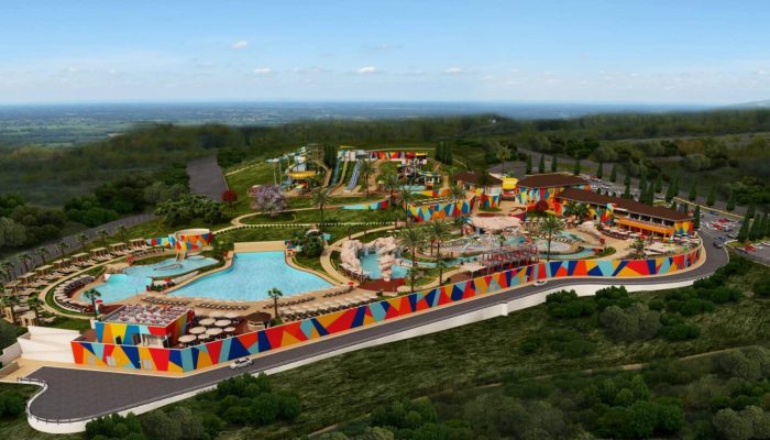 Sunrise Waterpark Aerial View of Slide