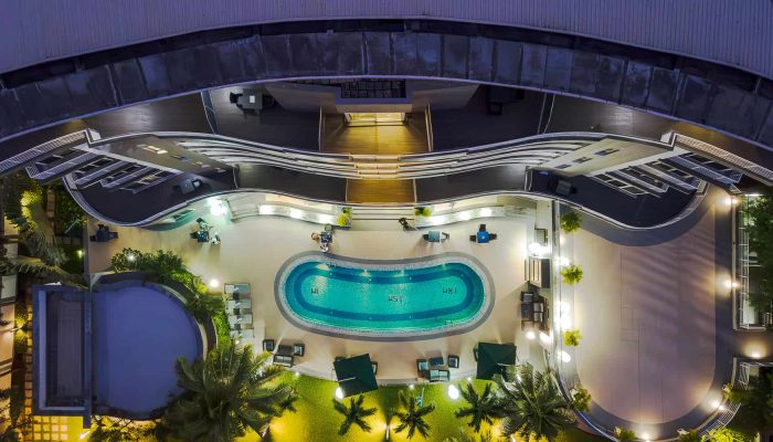 The George Lagos Hotel aerial view