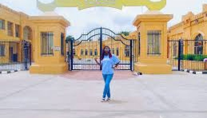 a woman standing in front of Apapa Amusement Park