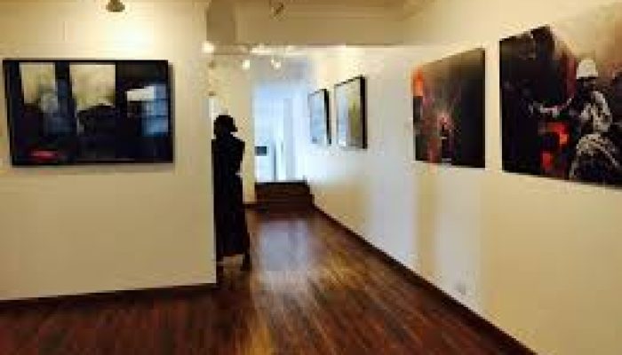 inside red door art gallery