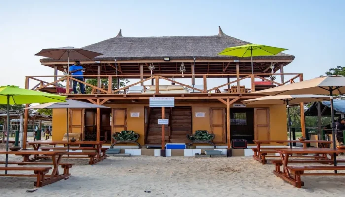 ocean view beach camp at Tarkwa bay beach
