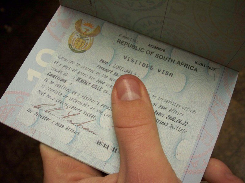 South Africa visitor visa