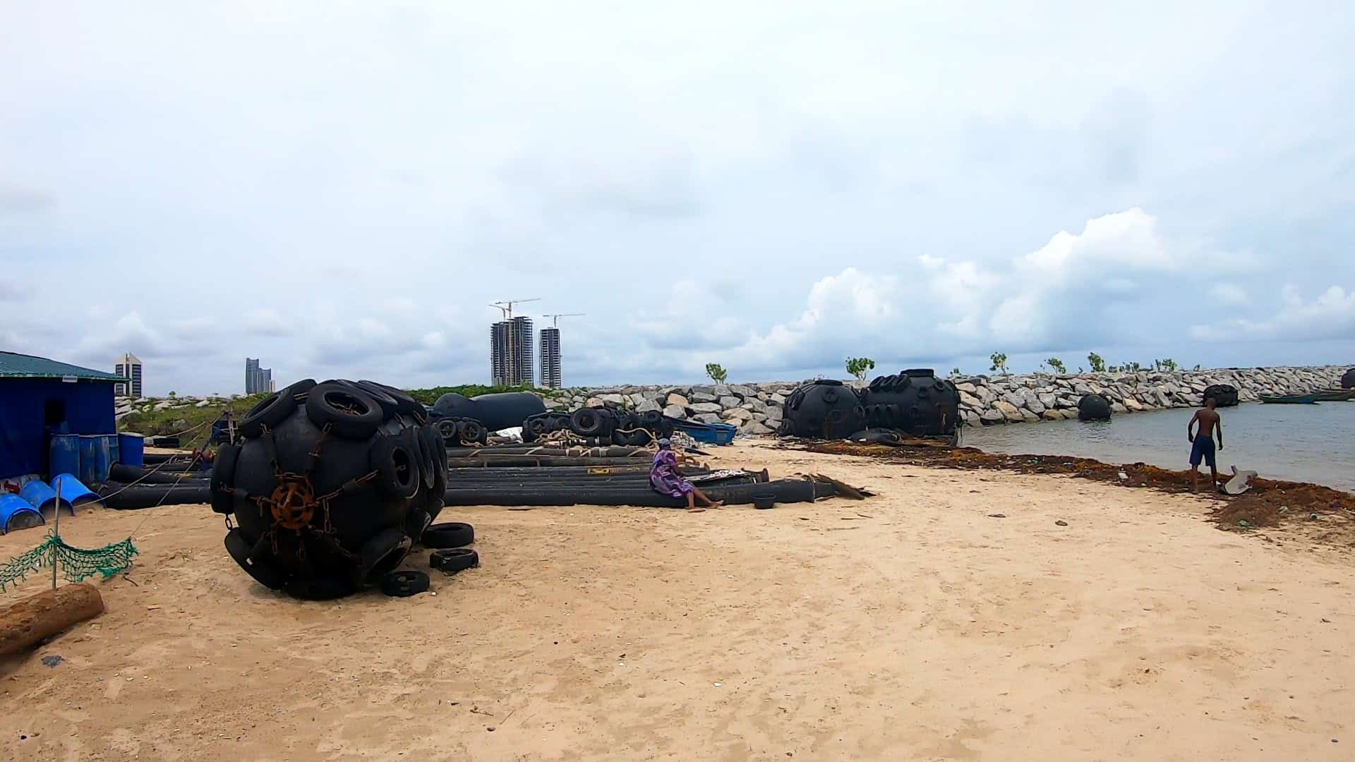 tire shot at tarkwa bay
